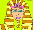 Dibujo Tutankamon pintado por sara