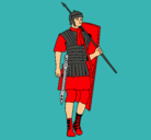 Dibujo Soldado romano pintado por kike
