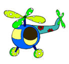 Dibujo Helicóptero adornado pintado por moises