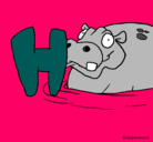Dibujo Hipopótamo pintado por -Ivan_bg6-