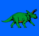Dibujo Triceratops pintado por dinorey