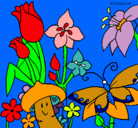 Dibujo Fauna y flora pintado por paola