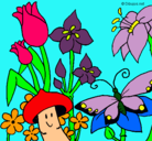 Dibujo Fauna y flora pintado por micaela