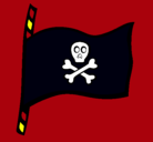 Dibujo Bandera pirata pintado por VICTOR