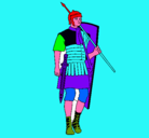Dibujo Soldado romano pintado por JACO