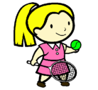 Dibujo Chica tenista pintado por agustina