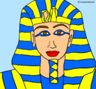 Dibujo Tutankamon pintado por julianaduquino