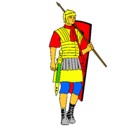 Dibujo Soldado romano pintado por axtrega