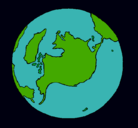 Dibujo Planeta Tierra pintado por jesus