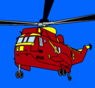 Dibujo Helicóptero al rescate pintado por gabriel