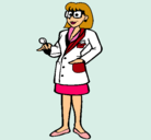 Dibujo Doctora con gafas pintado por martaelena