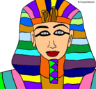 Dibujo Tutankamon pintado por angie