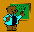 Dibujo Profesor oso pintado por oso