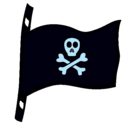 Dibujo Bandera pirata pintado por lara