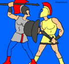 Dibujo Lucha de gladiadores pintado por julian