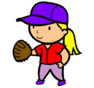 Dibujo Jugadora de béisbol pintado por alonso
