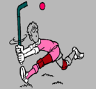 Dibujo Jugador de hockey sobre hierba pintado por camila