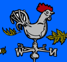 Dibujo Veletas y gallo pintado por fealoca