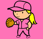 Dibujo Jugadora de béisbol pintado por Ethni