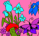 Dibujo Fauna y flora pintado por eve