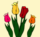 Dibujo Tulipanes pintado por Chatitas