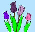 Dibujo Tulipanes pintado por sandra