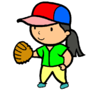 Dibujo Jugadora de béisbol pintado por AgostinaSolangeRamirez