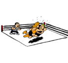 Dibujo Lucha en el ring pintado por raul