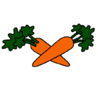 Dibujo zanahorias pintado por delipastel