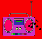Dibujo Radio cassette 2 pintado por luchita