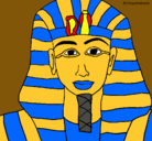 Dibujo Tutankamon pintado por kiti