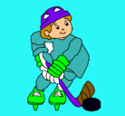 Dibujo Niño jugando a hockey pintado por mireiacu