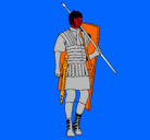 Dibujo Soldado romano pintado por ROCIO_MERCHITA
