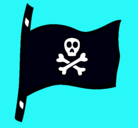 Dibujo Bandera pirata pintado por kokhito