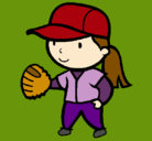 Dibujo Jugadora de béisbol pintado por Lara