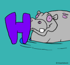 Dibujo Hipopótamo pintado por HARIDIAN