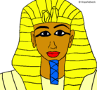 Dibujo Tutankamon pintado por alba
