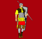 Dibujo Soldado romano pintado por joel