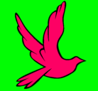 Dibujo Paloma de la paz al vuelo pintado por vicky