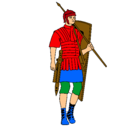 Dibujo Soldado romano pintado por sa
