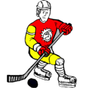 Dibujo Jugador de hockey sobre hielo pintado por zahiramaria