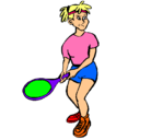 Dibujo Chica tenista pintado por paola