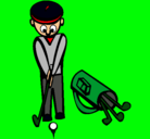 Dibujo Jugador de golf II pintado por mauriciochavez