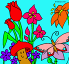 Dibujo Fauna y flora pintado por uncampodeflores