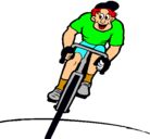 Dibujo Ciclista con gorra pintado por josevicente