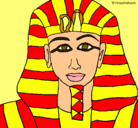 Dibujo Tutankamon pintado por alejandra
