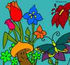 Dibujo Fauna y flora pintado por aline