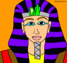 Dibujo Tutankamon pintado por joce