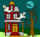Dibujo Casa fantansma pintado por LORENA