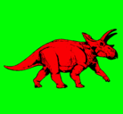 Dibujo Triceratops pintado por toito